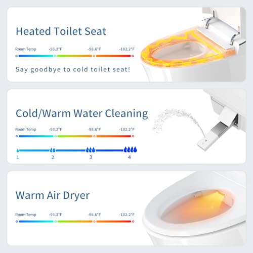 Smart Tankless Bidet Toilet with Auto Flush
