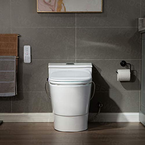 Woodbridge Smart Dual Flush Elongated Toilet with Bidet, 1.1 GPF/1.6 GPF, White