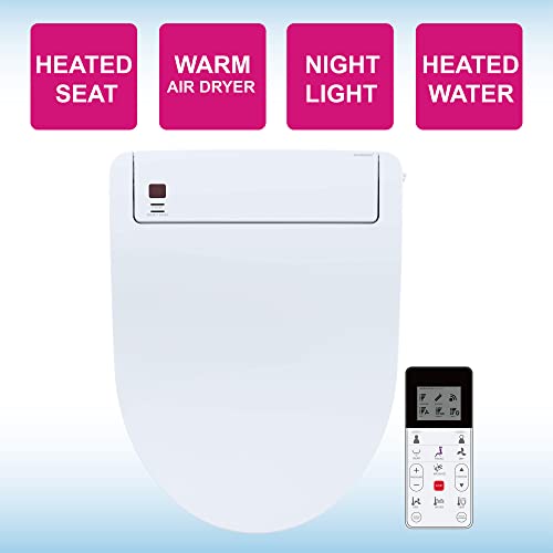 White Smart Bidet Toilet Seat for Woodbridge